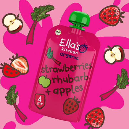 Ellas kitchen babymos med jordbær